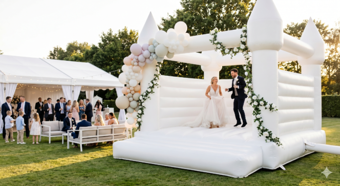 castelinho inflável branco